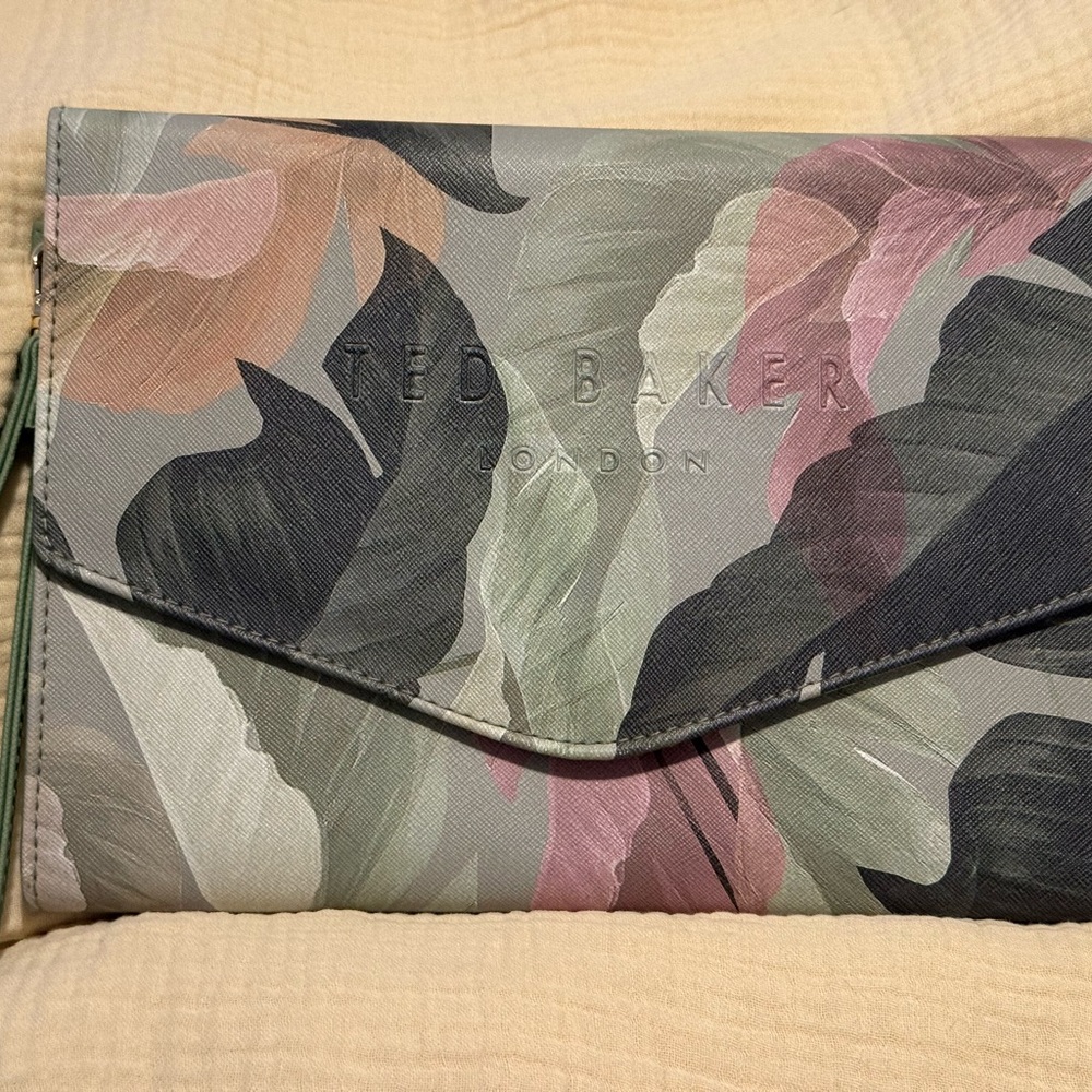 Ted Baker Multicolor Leaf Print Clutch